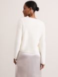 Phase Eight Tiffany Textured Cardigan, Ivory