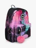 Hype Kids' Spray Paint V2 Badge Backpack, Black/Multi