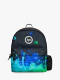 Hype Kids' 3D Droplets Badge Backpack, Black/Multi