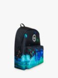 Hype Kids' 3D Droplets Badge Backpack, Black/Multi