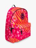 Hype Kids' Animal Prints Badge Backpack, Pink/Multi