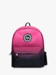 Hype Kids' Orange Gradient Badge Backpack, Black/Pink