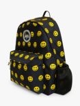 Hype Kids' Smile Face Backpack, Black/Yellow