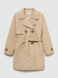 Mango Kids' Gina Trench Coat, Lt Pastel Grey