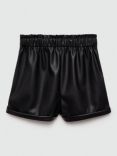 Mango Kids' Jana Elasticated Waist Shorts, Black