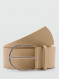 Mango Phoenix Leather Belt, Lt Pastel Brown