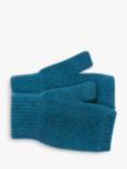 Celtic & Co. Moss Stitch Lambswool Fingerless Gloves, Icelandic Blue