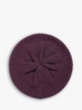 Celtic & Co. Moss Stitch Lambswool Beret, Damson