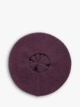 Celtic & Co. Moss Stitch Lambswool Beret, Damson