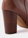 Mint Velvet Leather Buckled Ankle Boots, Tan