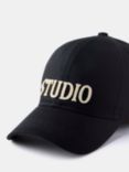 Mint Velvet Studio Logo Baseball Cap, Black