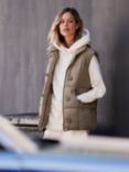 Mint Velvet Padded Gilet, Khaki