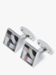 Simon Carter Bauhaus Lines Cufflinks, Silver/Multi