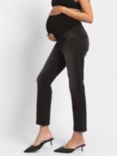 Seraphine Slim Leg Maternity Jeans, Black