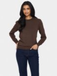 Saint Tropez Mila Long Sleeve Jumper, Dark Oak