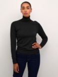 KAFFE Astrid Roll Neck Jumper, Dark Grey