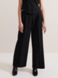 Phase Eight Pia Pinstripe Wide Leg Trousers, Navy