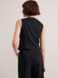 Phase Eight Pia Pinstripe Waistcoat, Navy