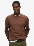 Superdry Classic Essential Sweatshirt, Rain Drum Brown