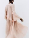 John Lewis Ruffle Maxi Dress, Pale Pink