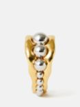 Jigsaw Molten Bead Ring, Gold/Silver