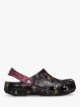 Crocs Kids' Classic Graphic Floral Clogs, Black/Multi