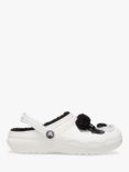 Crocs Kids' Classic Lined Panda Clogs, White/Black