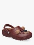 Crocs Kids' Classic Lined Bear Clogs, Brown