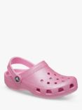 Crocs Kids' Classic Glitter Clogs, Pink Tweed Glitter