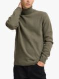 Casual Friday Bounty Wool Blend Roll Neck Jumper, Olivine Melange