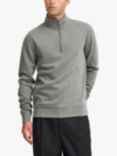 Casual Friday Half Zip Jumper, Pewter Mix