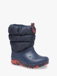 Crocs Kids' Classic Lined Neo Puff Boot, Navy