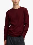 Casual Friday Italian Merino Knit Jumper, Vineyard Wine