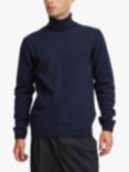 Casual Friday Bounty Wool Blend Roll Neck Jumper, Navy Blazer