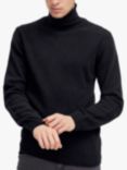 Casual Friday Bounty Wool Blend Roll Neck Jumper, Anthracite Black