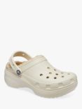 Crocs Classic Lined Platform Clogs, White