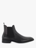 Dune Mandatory Wide Fit Leather Chelsea Boots, Black