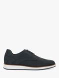 Dune Wide Fit Beko Perforated Nubuck Derby Shoes, Navy