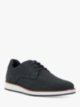 Dune Wide Fit Beko Perforated Nubuck Derby Shoes, Navy