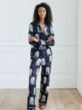 Chelsea Peers Windows Jersey Shirt Pyjama Set, Navy/Multi