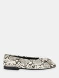 Whistles Cilou Leather Snake Effect Tassel Detail Pumps, Grey