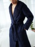 Chelsea Peers Quilted Dressing Gown, Navy