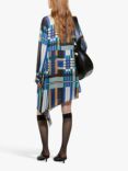 SISLEY Asymmetric Print Shirt Dress, Multi