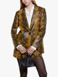 SISLEY Python Faux Leather Blazer, Multi