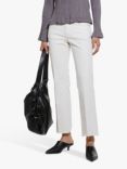 SISLEY Flared Frayed Hem Jeans, Cream