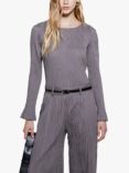 SISLEY Pleated Blouse, Grey