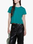 SISLEY Slim Fit Cotton T-Shirt, Teal