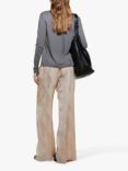 SISLEY Cotton Modal Long Sleeve Top, Grey