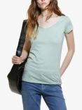 SISLEY V-Neck T-Shirt, Light Green