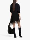 SISLEY Lace Shirt Dress, Black